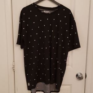 Lularoe 3X Black & White Short Sleeve Hudson NWT